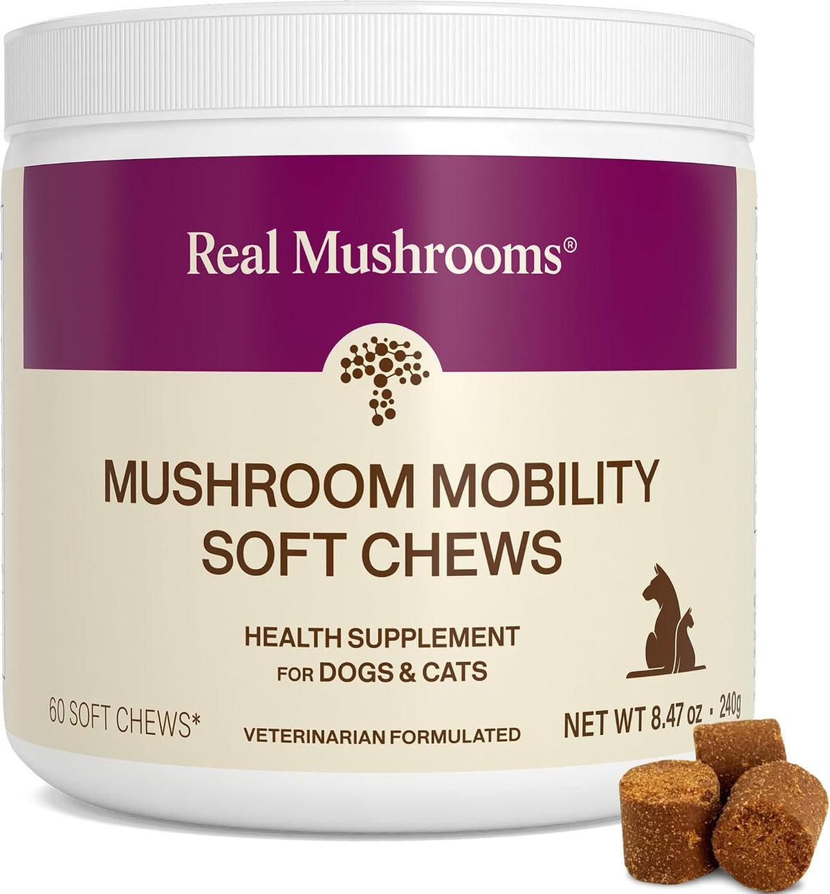 Real Mushroom Immune Pet Chews - For Daily Digestive & Immune Health - Mushrooms for Dogs & Cats Functional Treat - Mushroom Supplement for Dogs & Cats - 1 to 4 Chews For All Breeds & Sizes (60 Count) - Image 10