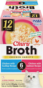 INABA Churu Broth for Cats, Side Dish Pouch, 1.4 Ounces per Pouch, 24 Pouches, Chicken & Seafood Variety - Image 9