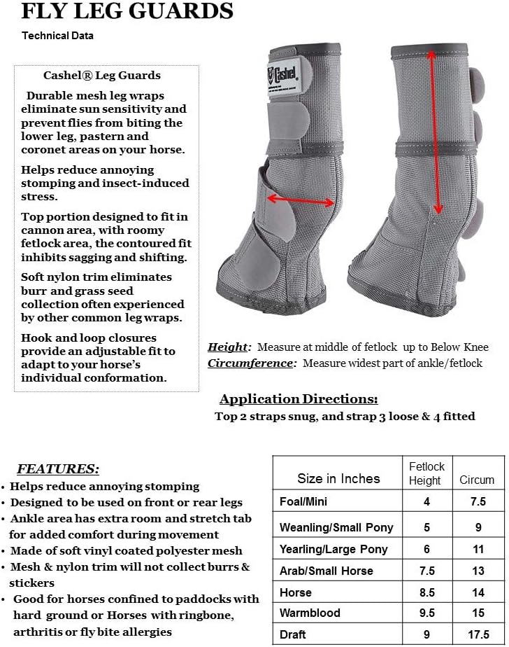Cashel horse fly boots fabric and nylon trim detail