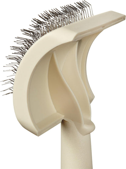 Master Grooming Tools small pet slicker brush being used for dog dematting.