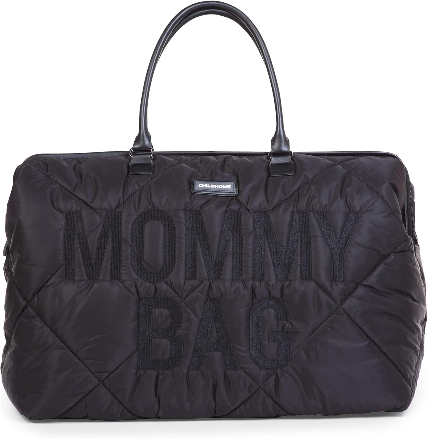 Childhome The Original Mommy Bag Puffered Black front view