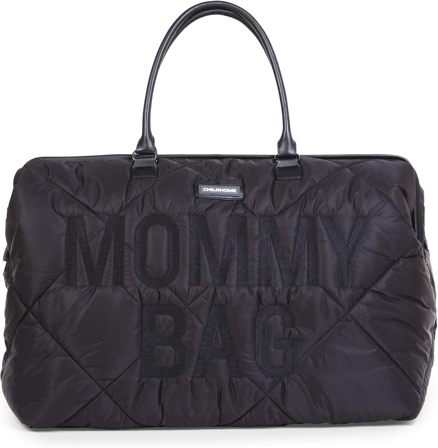Childhome The Original Mommy Bag Puffered Black front view