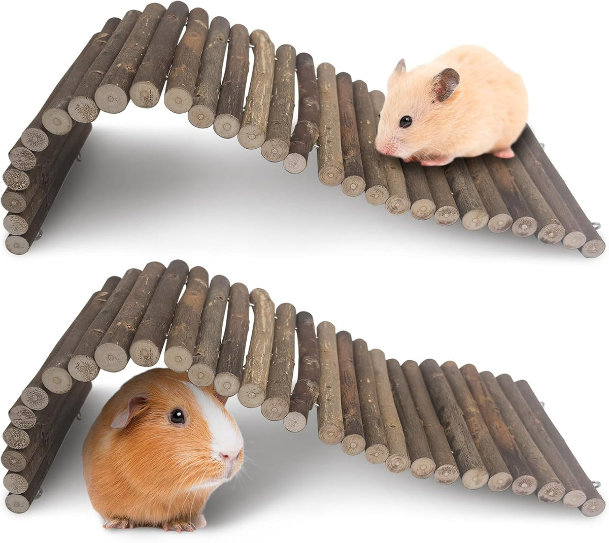 Hamiledyi flexible bridge used as an underground hideout for mice and gerbils.