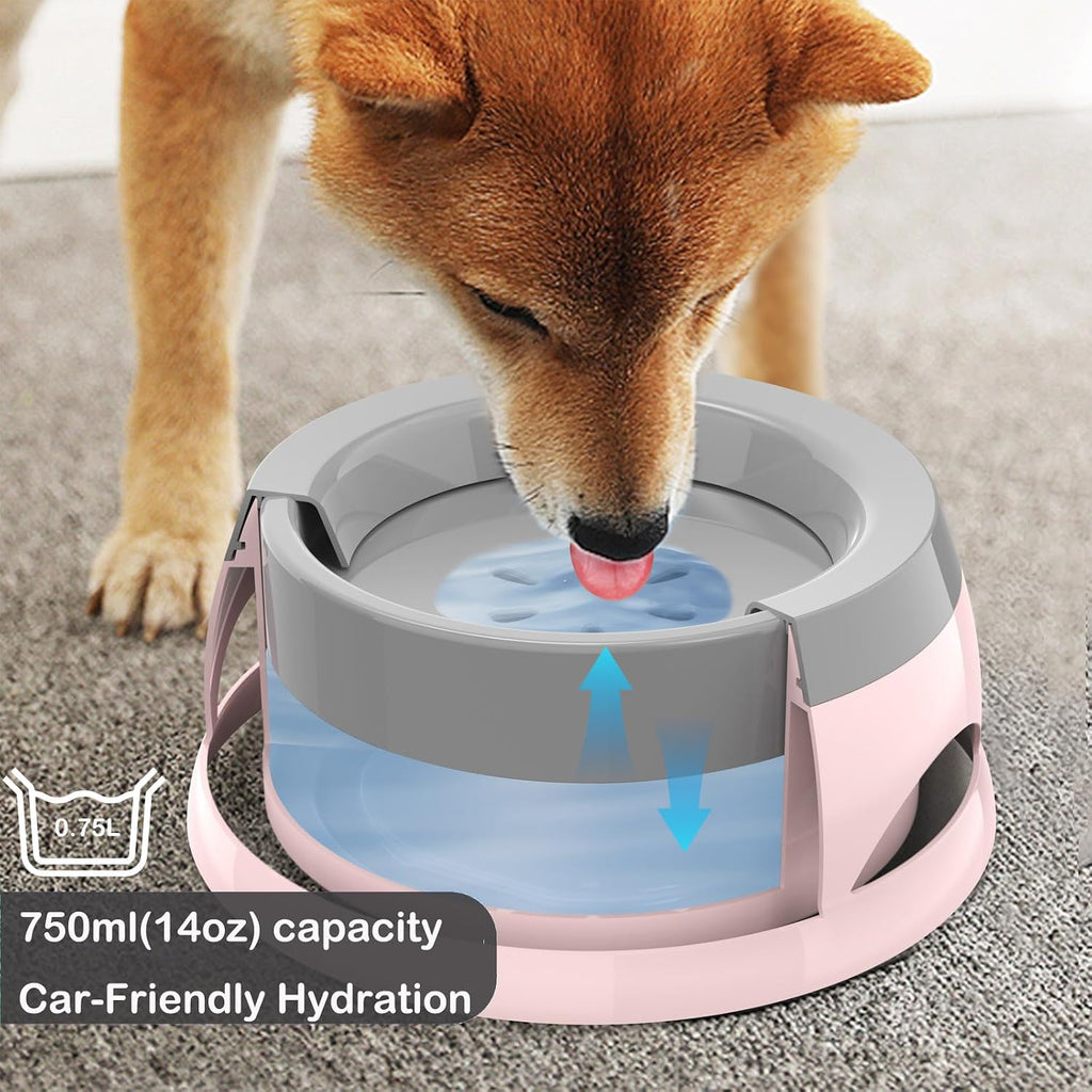 Portable no mess travel puppy water bowl with non slip base