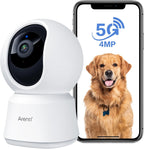 Arenti 5G indoor security camera front view showcasing white dome design.