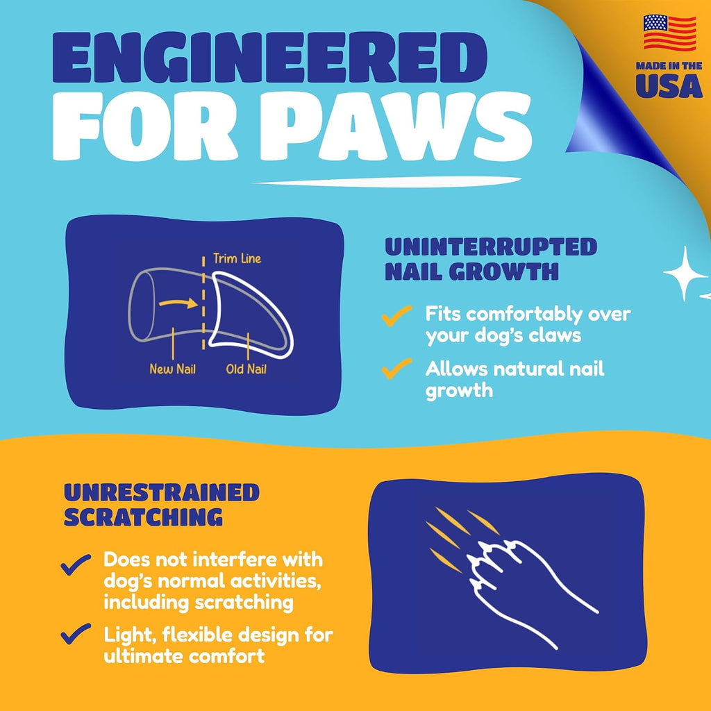 Soft Claws black nail caps for large breed dogs