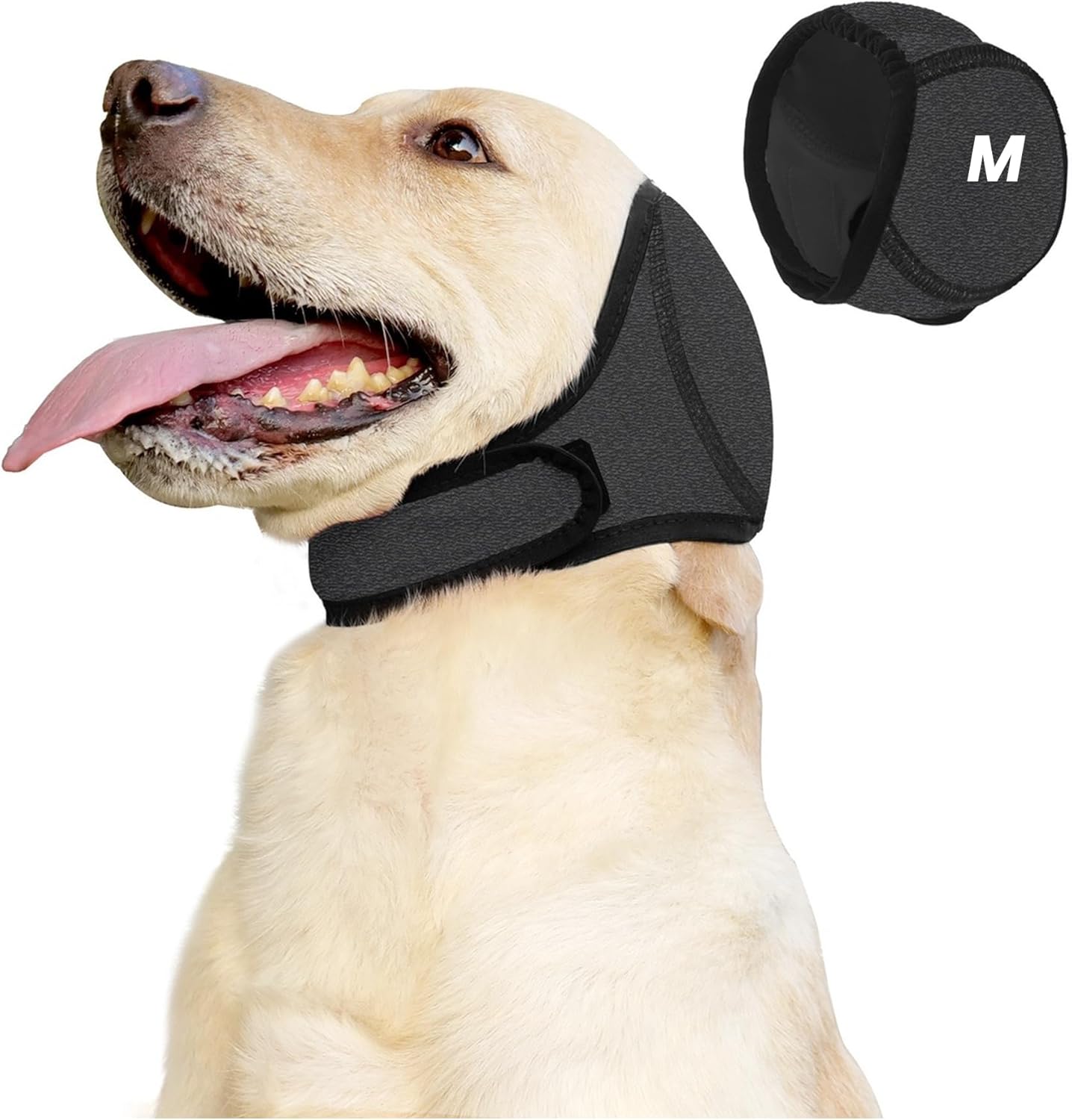 Dog Calming Hoodie Anxiety Relieve, Dog Ear Muffs Noise Cancelling, Firework, Bathing, Ear Wrap, Quiet Head Cover Sleeves Ear Covers for Bath, Thunderstorms, Grey, Large(19"-24") - Image 9