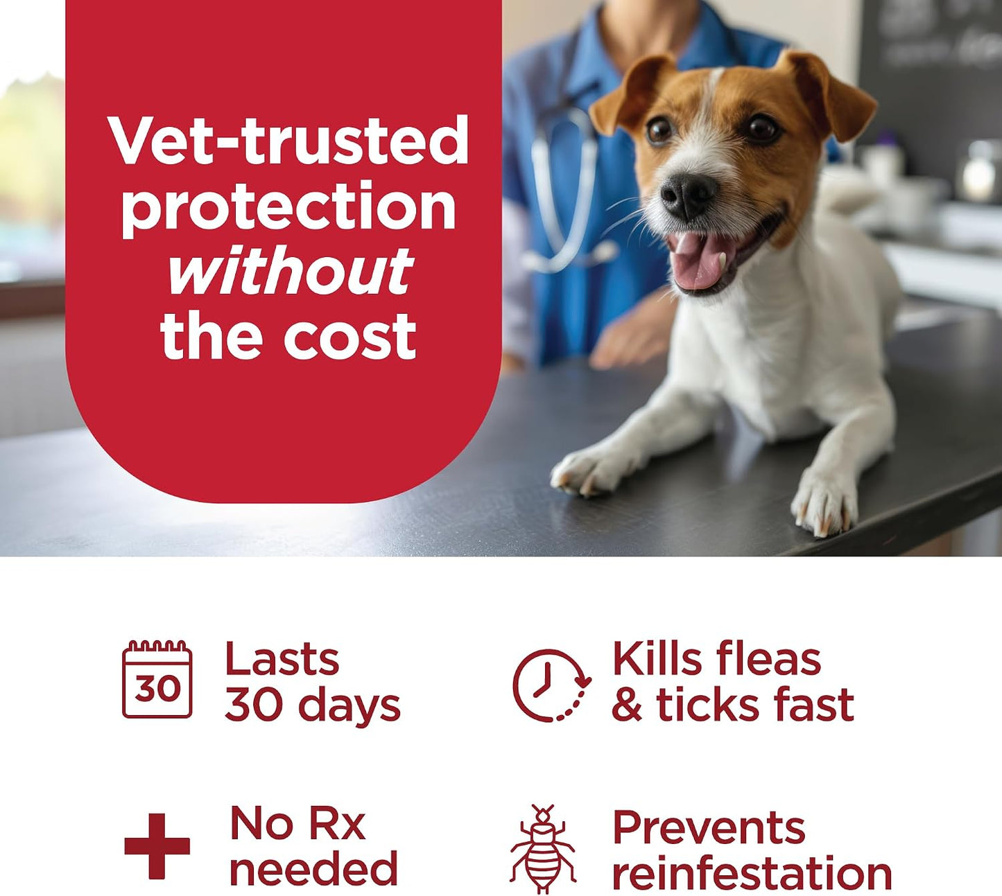 Topical flea drop application instructions for extra large dogs