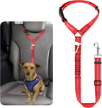 BWOGUE Pet Dog Cat Seat Belts, Car Headrest Restraint Adjustable Safety Leads Vehicle Seatbelt Harness (1 Pack) - Image 14