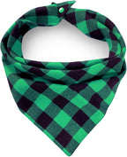 Plaid Dog Bandana with Button, Dual Layer Soft Cotton Triangle Dog Scarf Kerchief Washable Girl Boy Dog Bandanas Adjustable Accessories for Small Medium Large Extra Large Dog Puppy Pet - Image 9