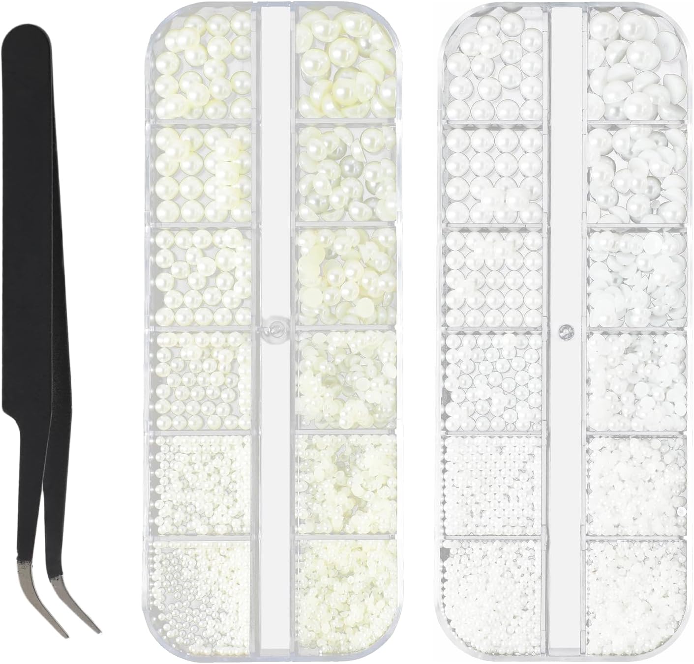 Vhbie Enterprises 24 grid pearl nail charm set with tools