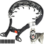 CBBPET heavy duty dog choke pinch collar detailing the smooth polished finish of the silver links