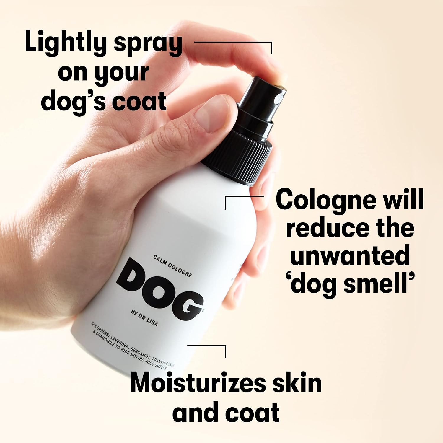 DOG by Dr Lisa calm cologne spray for anxiety relief and coat freshening