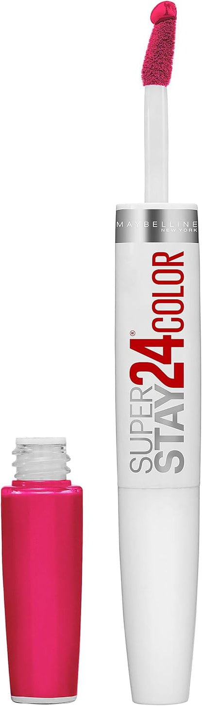 Maybelline Super Stay 24, 2-Step Liquid Lipstick Makeup, Long Lasting Highly Pigmented Color with Moisturizing Balm, Keep Up The Flame, Red, 1 Count - Image 14