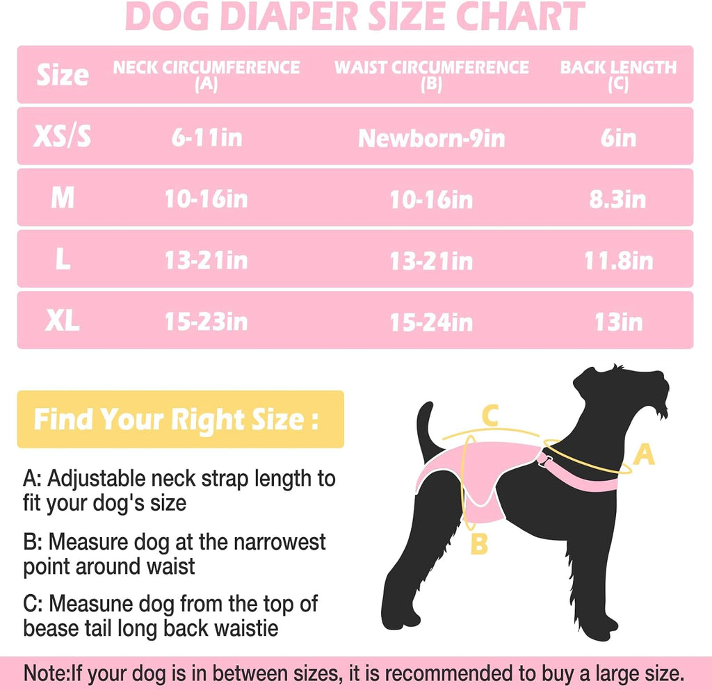 Fixed female dog underwear with non slip halter neck straps