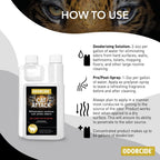 Odorcide Cat Attack 16 Ounce bottle showing dilution instructions