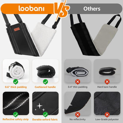 Loobani dog sling folded compactly for portability