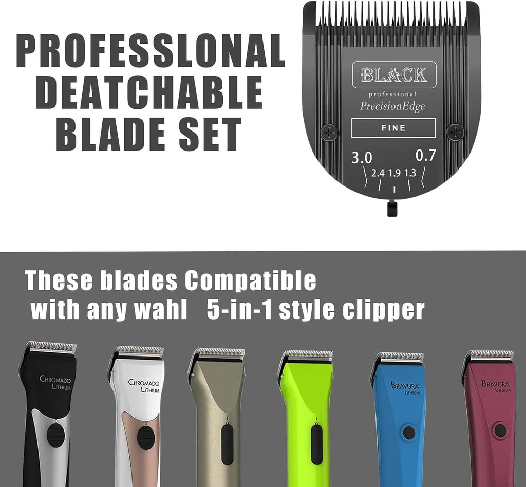 Audoc high carbon steel replacement blades for professional dog and horse grooming.