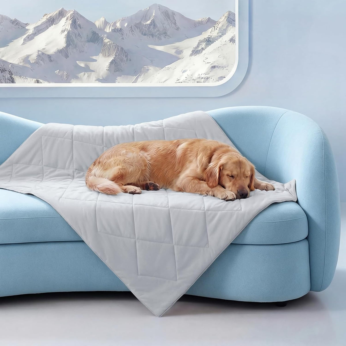 Luciphia Premium Cooling Dog Blanket for Small Medium Dogs Q-max>0.4 Washable Self-Cooling Cat Pet Mat Puppy Breathble Calming Throw for Beds Couches(Light Grey,29x40 inches) - Image 11