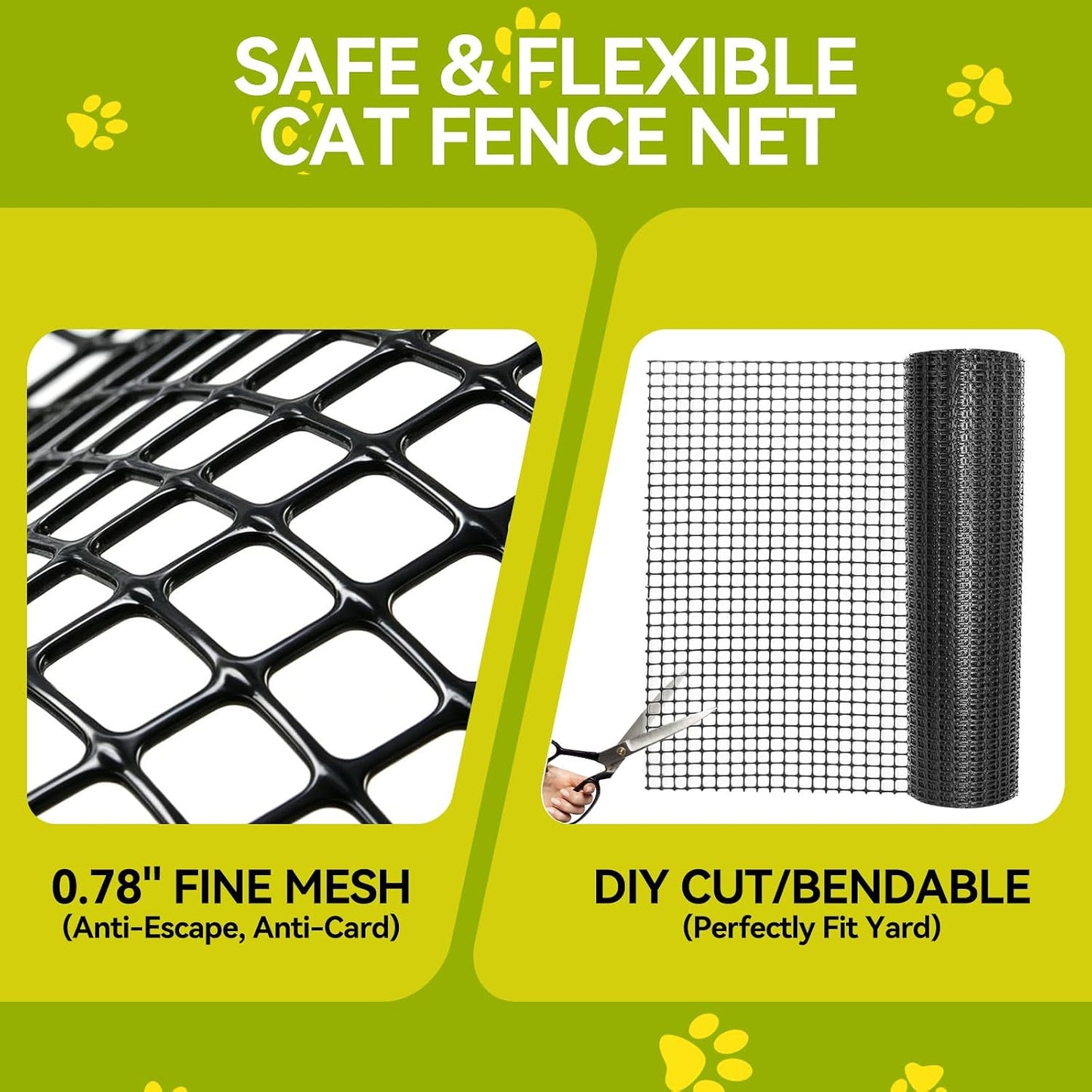 Cat proofing fence extension kit for outdoor catio
