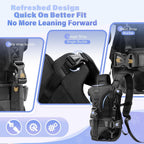 YUDODO legs out pet front pack carrier showcasing secure interior safety belt