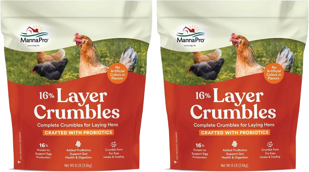Manna Pro Layer Pellets Chicken Feed, 16% Protein Complete Feed for Laying Hens with Probiotics for Digestive Health, Nutrient-Rich Chicken Food Pellets for Egg Production, Made in USA, 8 lb Bag - Image 9