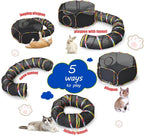 CLKHOWL cage free outside cat playpen pet enclosure folded down next to its travel storage bag