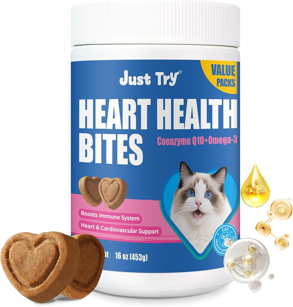 Just Try Coenzyme Q10 coq10 Bites for Cats - Advanced q10 & Taurine Cat Treats for Feline Heart Health - Chicken Flavored - Supports Heart Function - 300 Count - Image 10