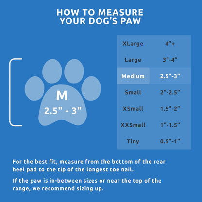 PawZ dog boots pack of 12 for medium size paws