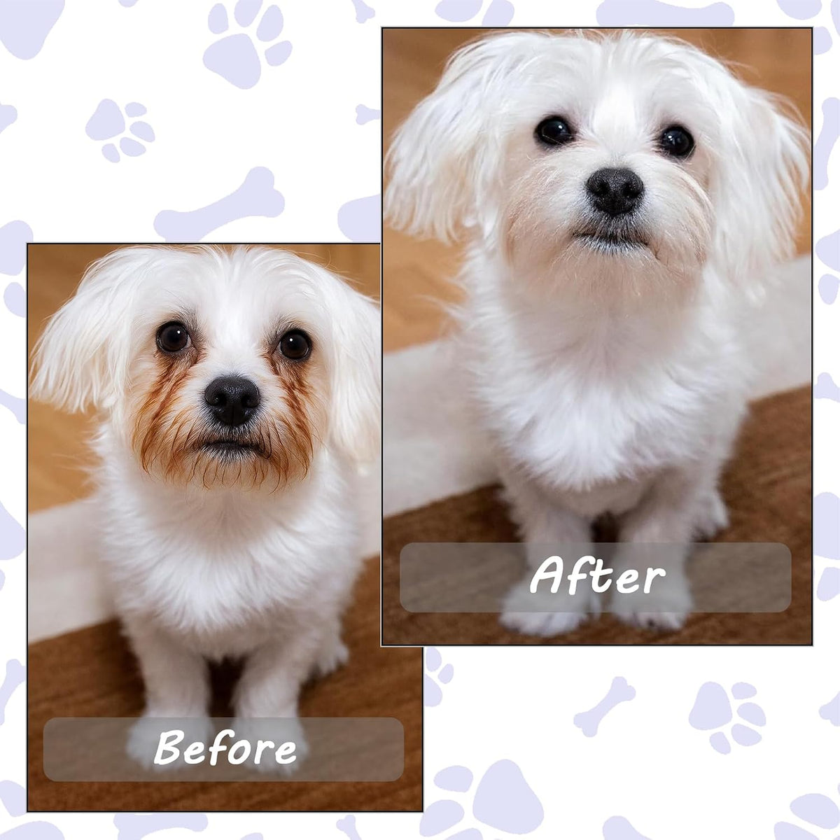 Professional pet grooming tool kit for eye mucus cleaning