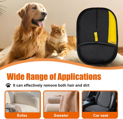 TTIIHOT pet grooming gloves removing dog hair from fabric couch cushions