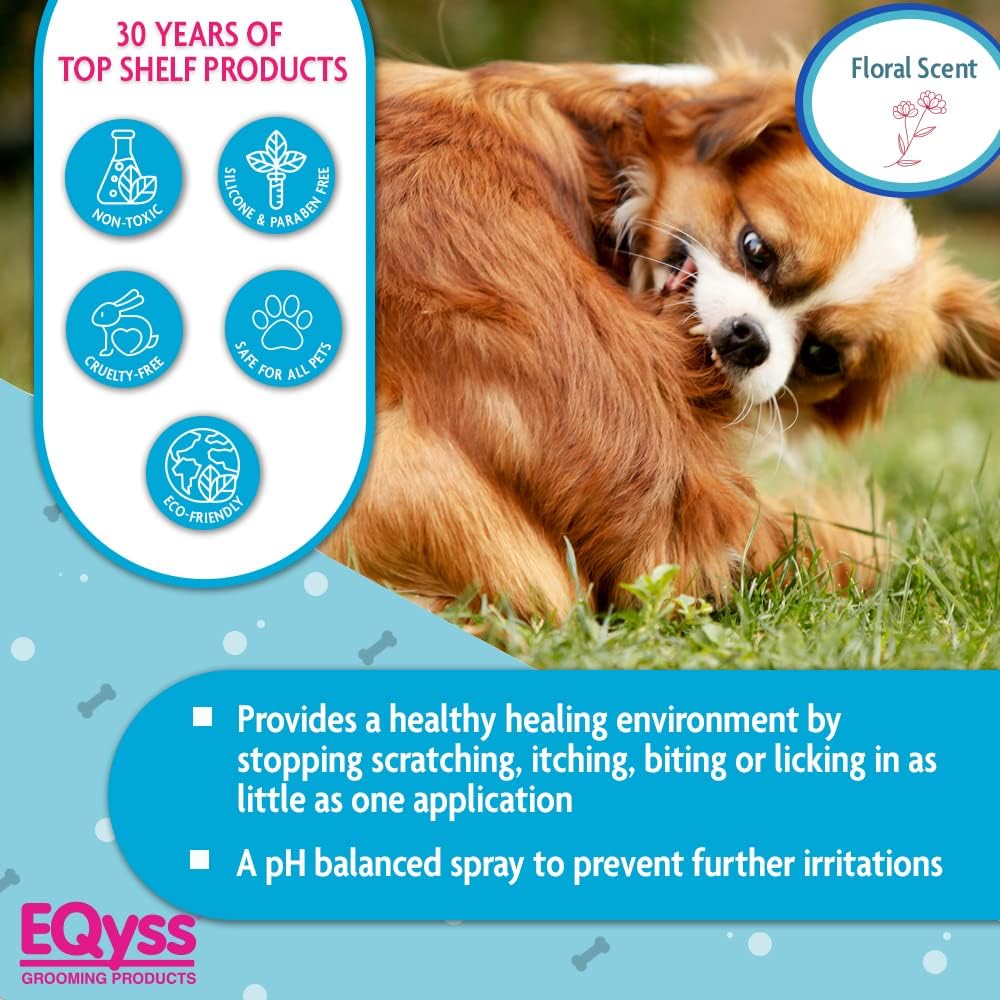 EQyss Micro-Tek Pet Itch Relief Spray - Soothes Dry Irritated Skin, Stops Itching, Scratching, Biting, Licking Hot Spots - for all Cats & Dogs (16 oz) - Image 4