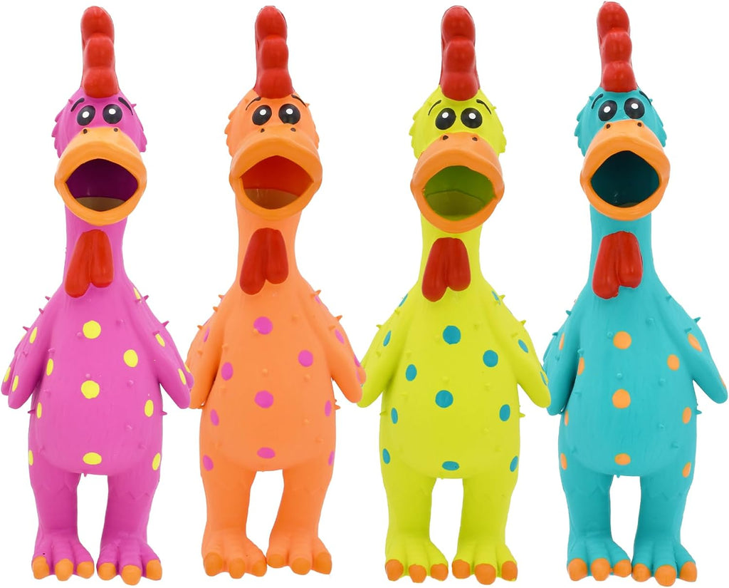 Group of vibrant colored Multipet Mini Globken toys