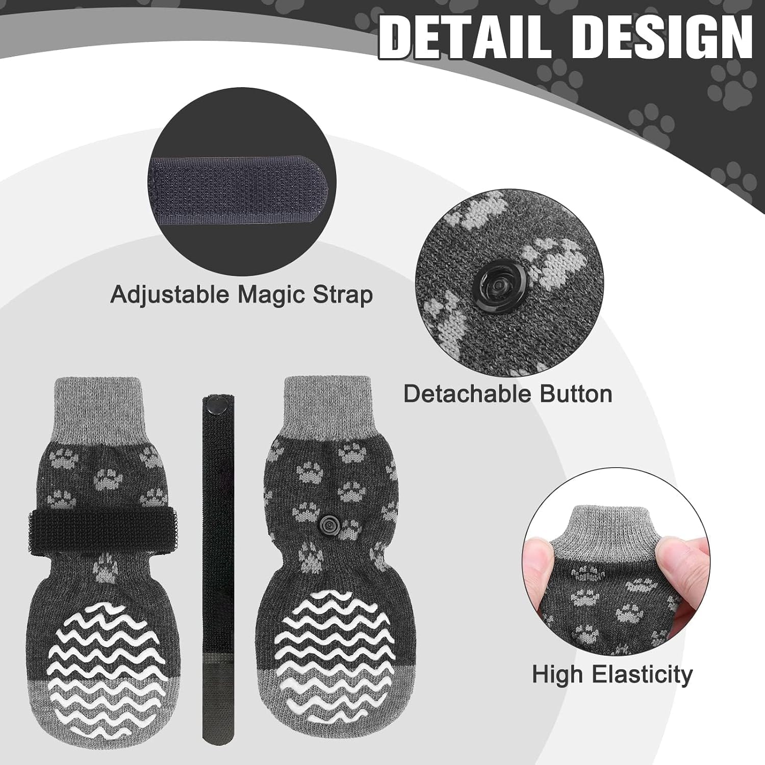 Side view of Expawlorer pet socks for hot pavement