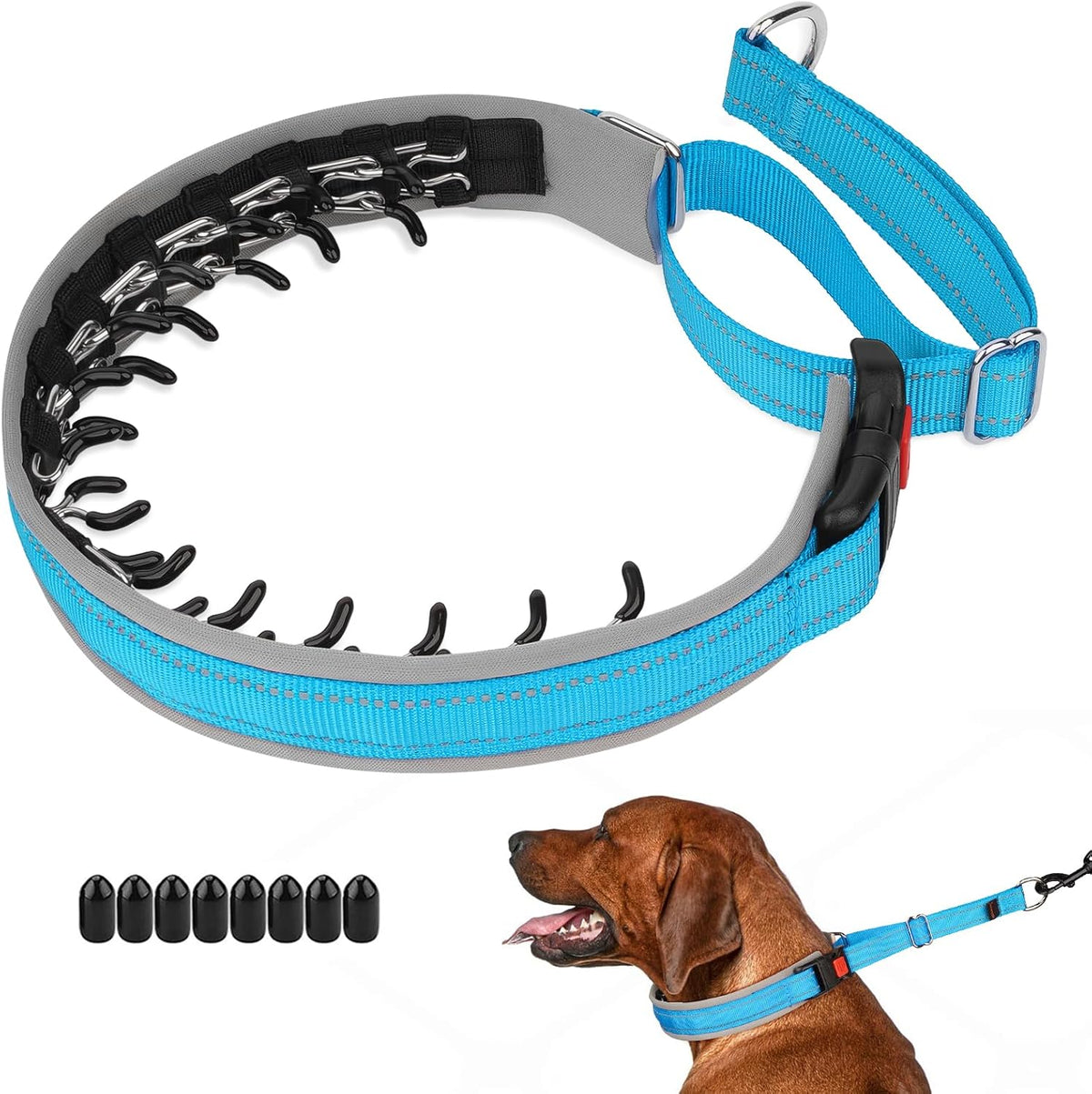 Mayerzon Martingale Dog Collar for Pulling, Patented No Pull Training Walking Collar with Buckle for Medium Large Dogs Bulldog Pitbull German Shepherd, Reflective, Adjustable, Heavy-Duty(M, Hot Pink) - Image 11