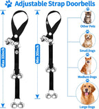 Adjustable snap mechanism on Jimejv dog doorbell strap