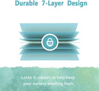 Heavy duty pleated plastic pet waste refills on a clean background.