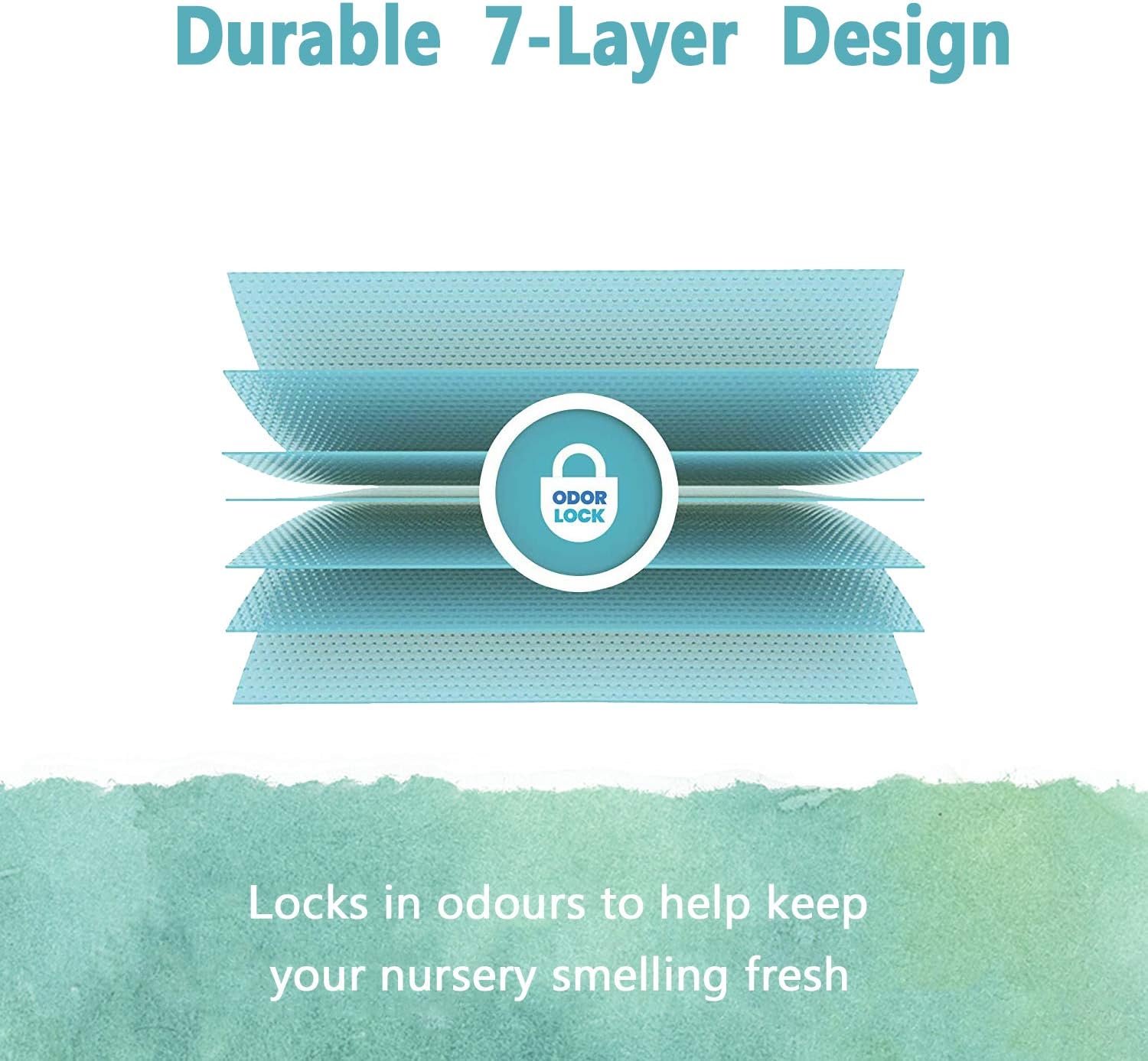 Heavy duty pleated plastic pet waste refills on a clean background.
