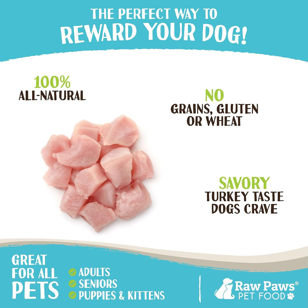 Raw Paws natural turkey chunks for dogs and cats