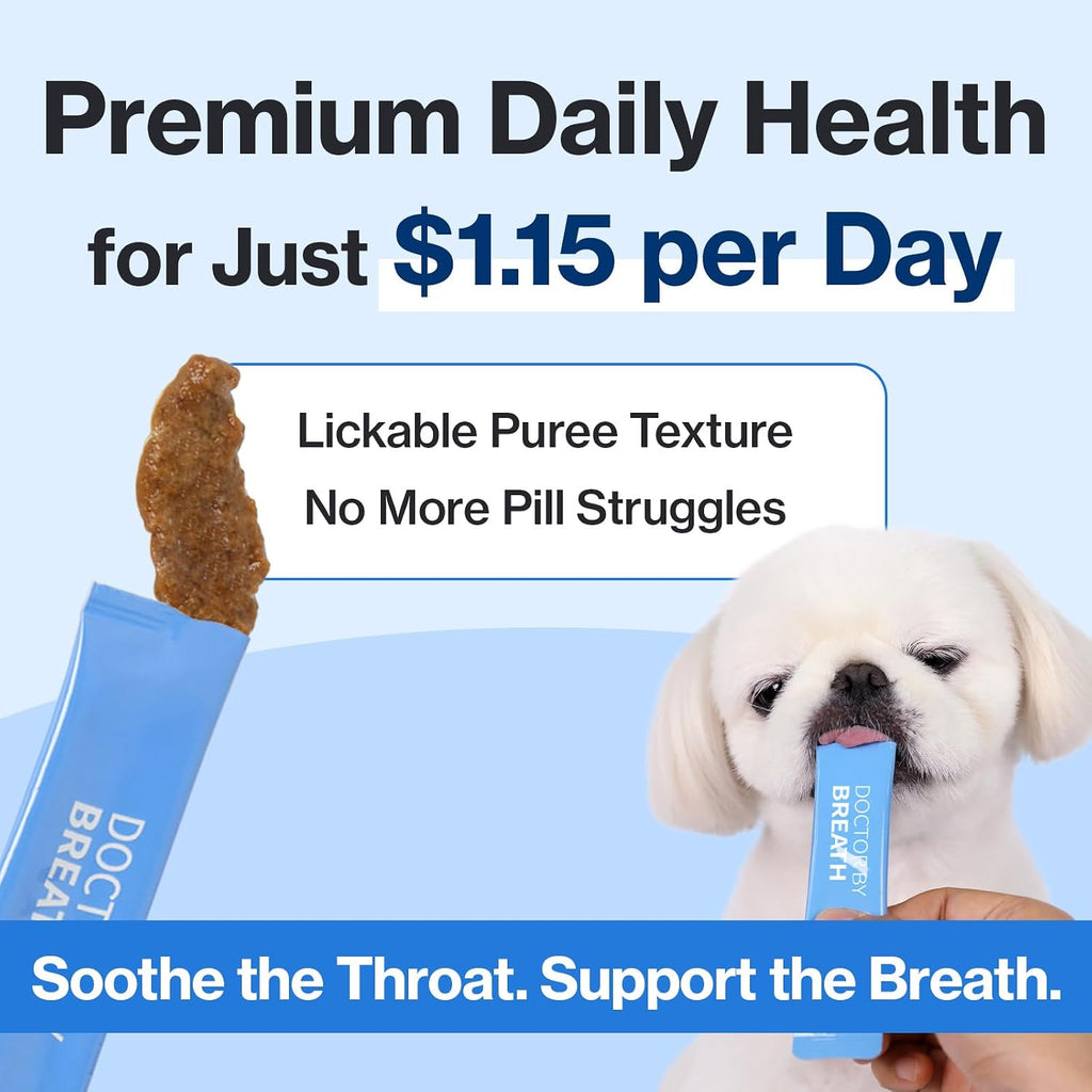 Doctor By Breath bronchial support chicken flavored treat gel for pets