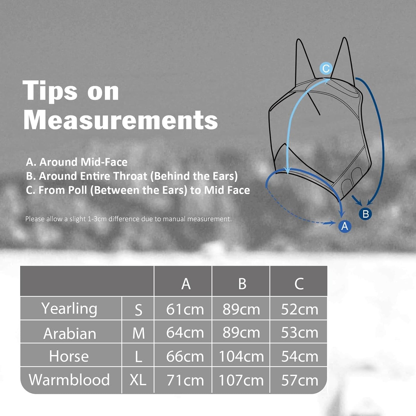 Harrison Howard Horse Fly Mask with Ears, Half Face Fly Mask for Horses, UV Protection, Large Eye Space Teal M - Image 9