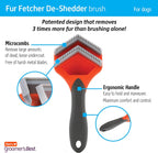 Hartz Groomer's Best Fur Fetcher De-Shedder Dog Brush packaging layout