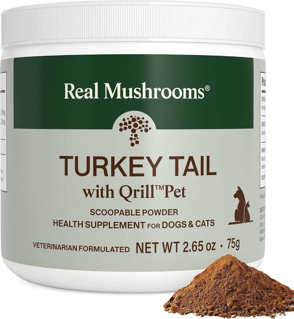 Real Mushrooms Turkey Tail Capsules for Pets -Cat Probiotics & Dog Vitamins - Organic Mushroom Supplement for Dogs & Cats - Supports Daily Balance & Well-Being Non-GMO, 90 ct - Image 9