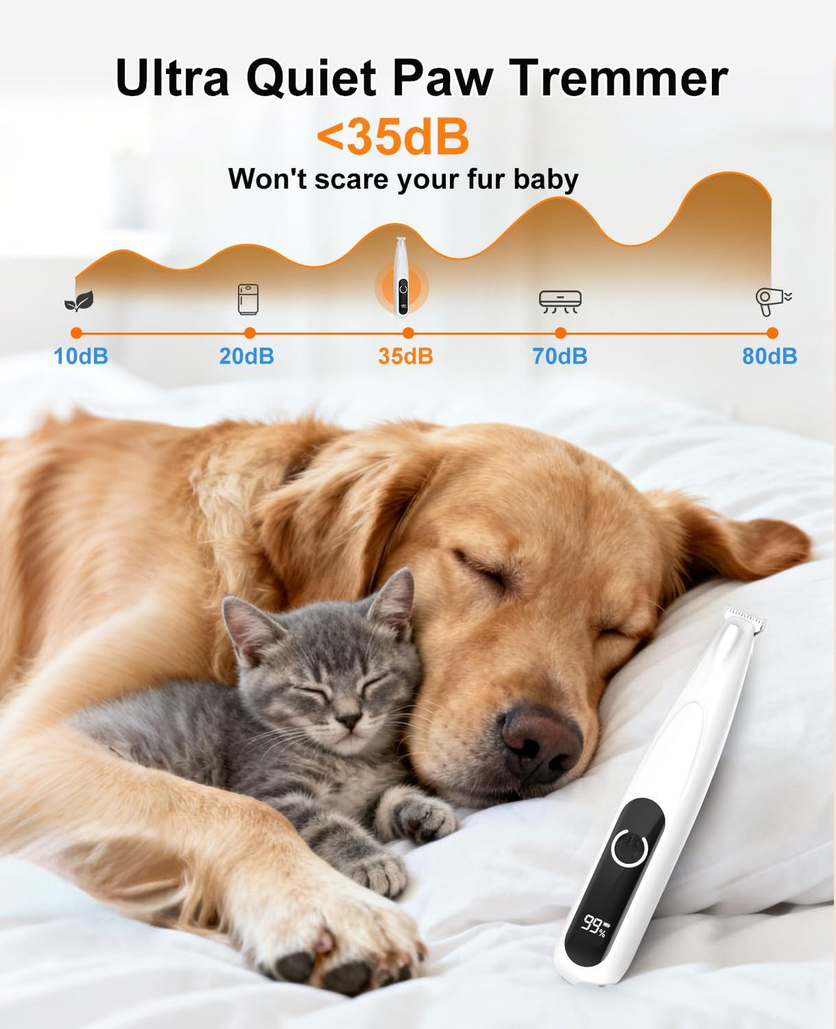 IREDOON cordless electric pet grooming kit with ceramic blade