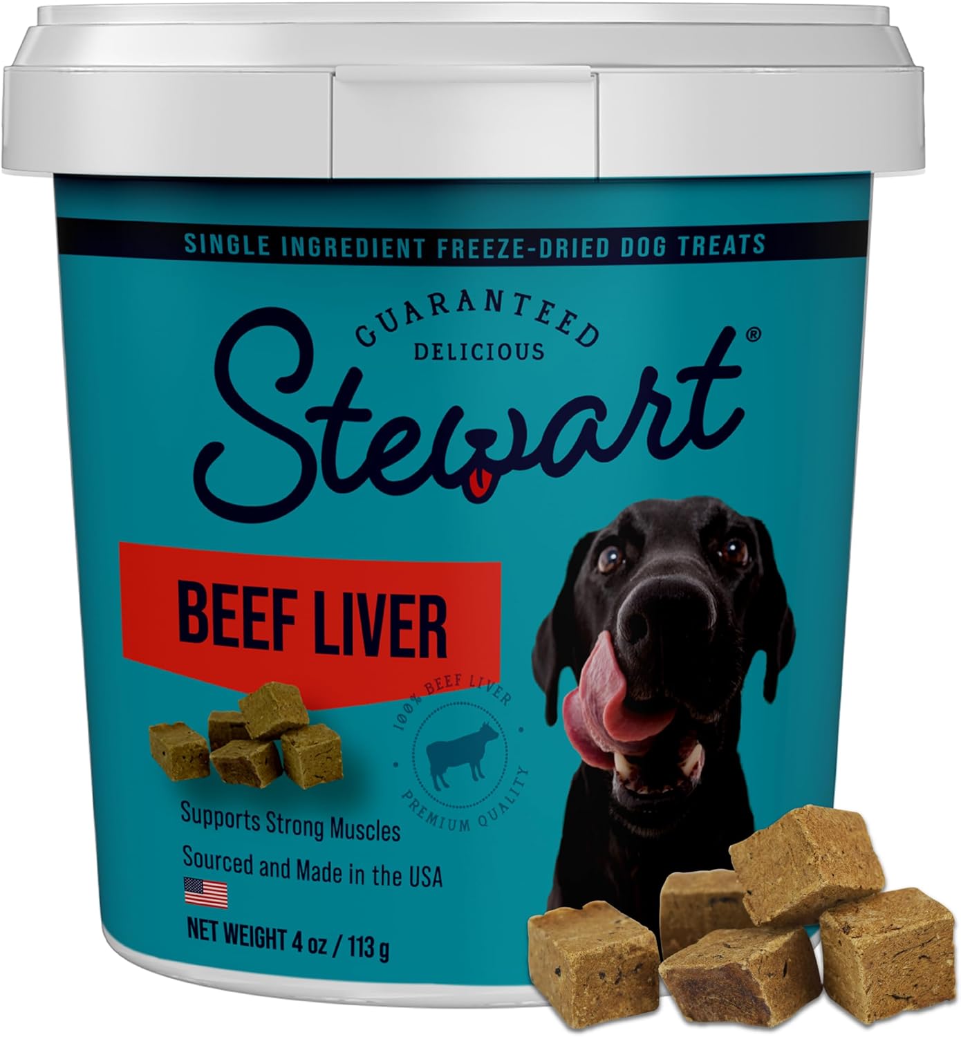 Stewart 100% Beef Liver Dog Treats, 21 oz Tub, ~475 Pieces, Freeze Dried Raw, 50% Protein, Single Ingredient Training Treats or Meal Topper, Grain Free, Gluten Free - Image 11