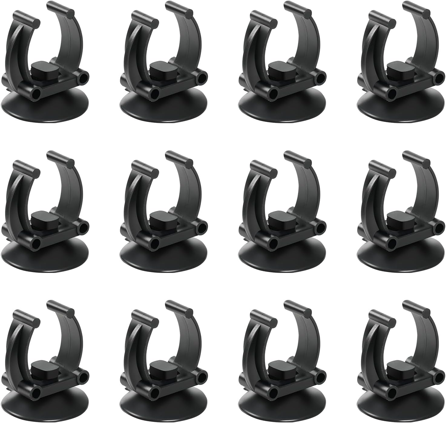 AQUANEAT 12 Pack Aquarium Suction Cups with Clip Black,for 1" Standard Aquarium Heater, Tubing Hose, Plant Fish Tank - Image 9
