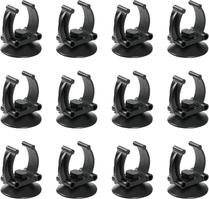 AQUANEAT 12 Pack Aquarium Suction Cups with Clip Black,for 1" Standard Aquarium Heater, Tubing Hose, Plant Fish Tank - Image 9