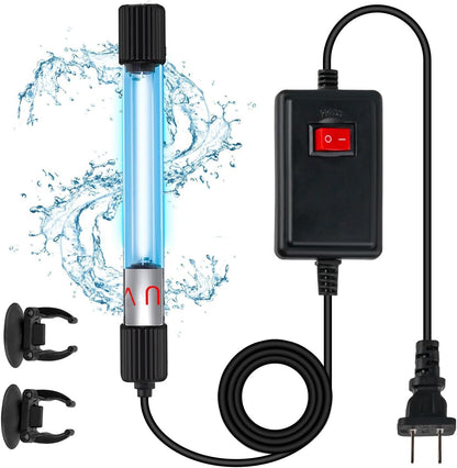 Aquarium UVC Clean Light Algae Clear Green Bloom Clean Fish Tank UVC Water Clean Lamp for Sump Pond Filter Tank (3W with Timer) - Image 10