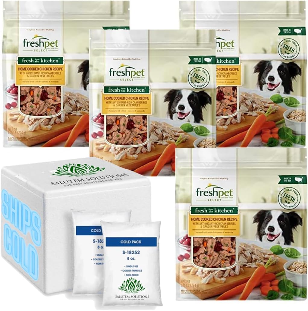 Freshpet Select Fresh From The Kitchen Home Cooked Chicken Recipe 4 pack fresh dog food