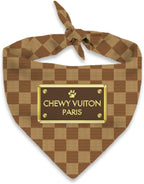 Millionaire Mutt tie on triangle pet bandana leather style patch